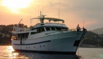 CALYPSO OF MALAHIDE -  Sunset at Anchor